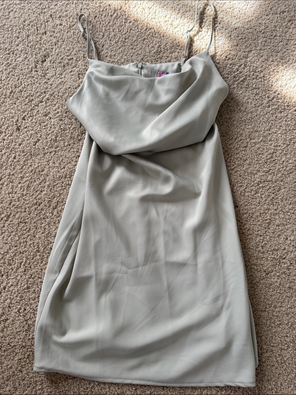Urban Outfitters Light Green Cowl Neck Mini Dress